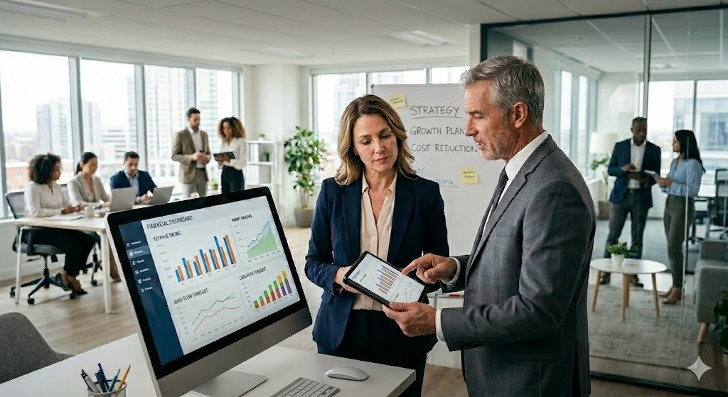 Fractional controller services helping businesses manage financial reporting and cash flow
