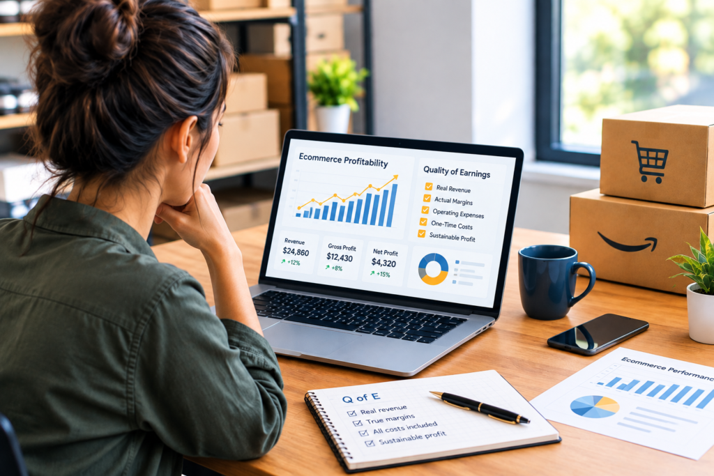 Quality of earnings review for an ecommerce business